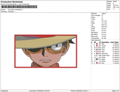 One Peace luffy Rectangle