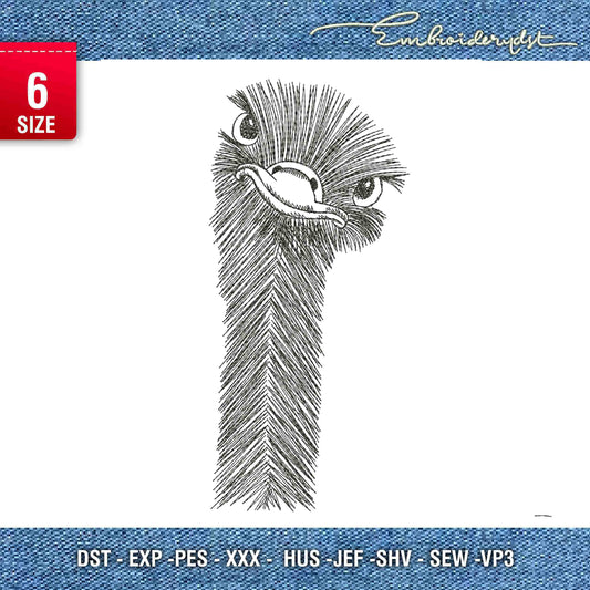 Ostrich Bird Scribble