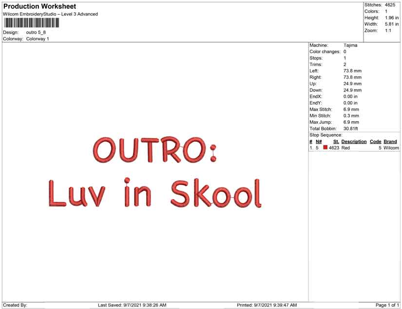 Outro luv in skool