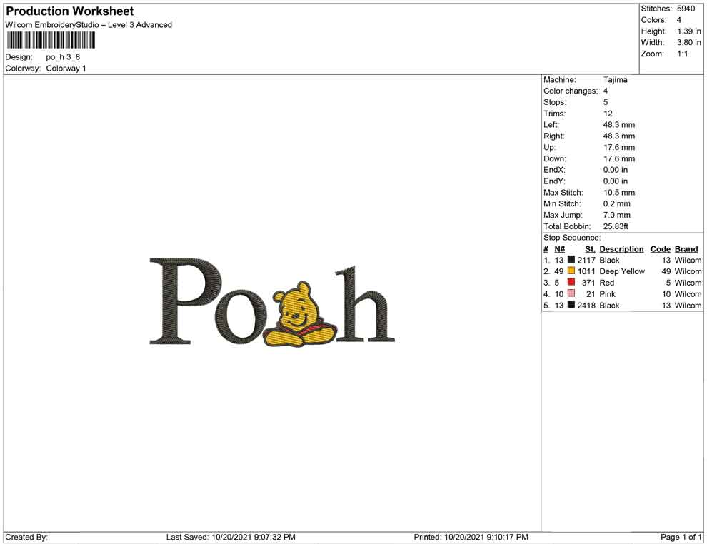 Pooh and letter