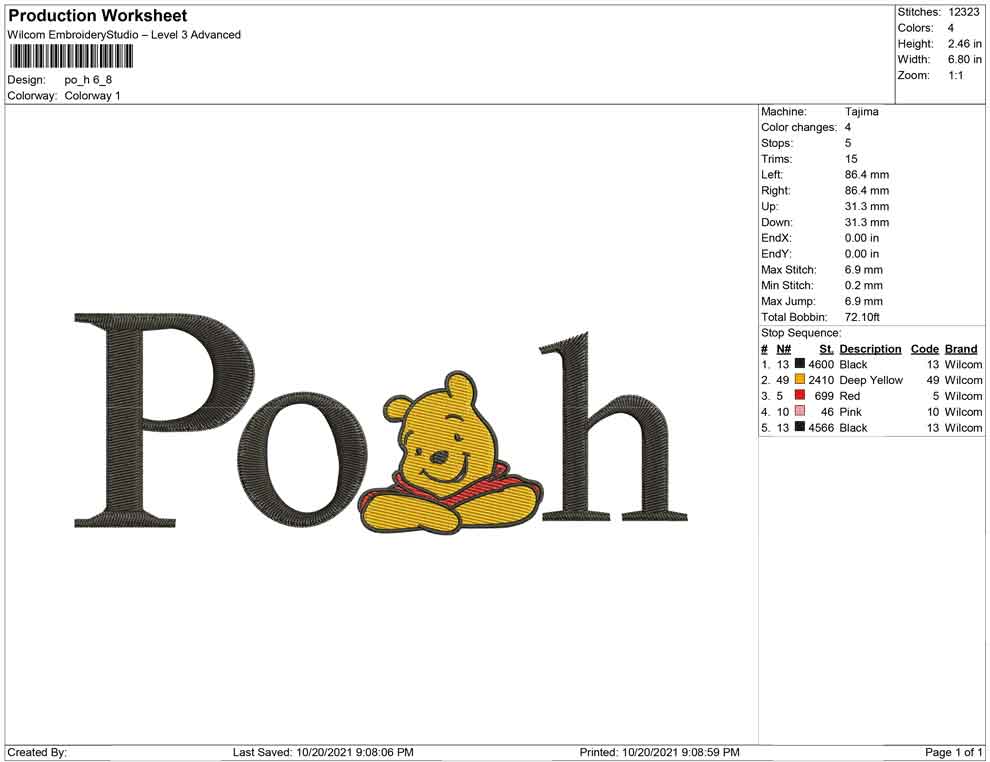Pooh and letter