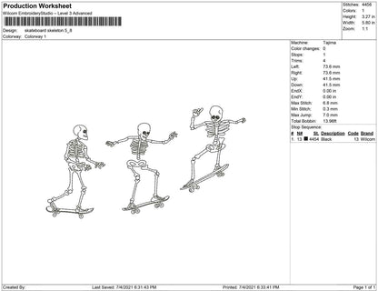 Skelett-Skateboard