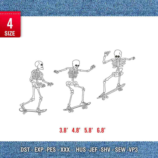Skelett-Skateboard