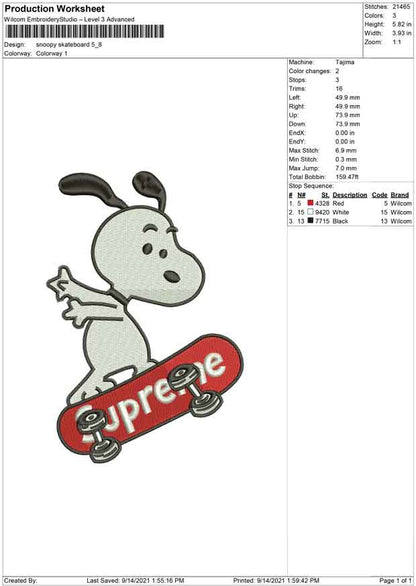 Snoopy Skateboarding