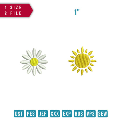 Sun and Daisy flowers