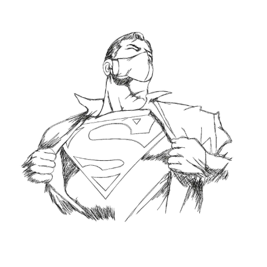 Superman with mask
