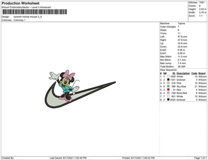Swoosh Minnie Mouse