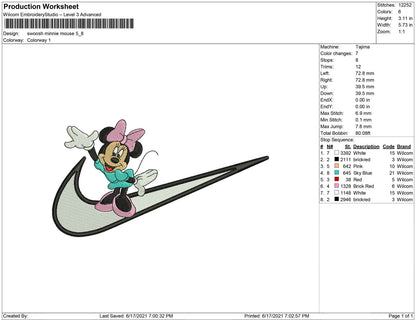 Swoosh Minnie Mouse