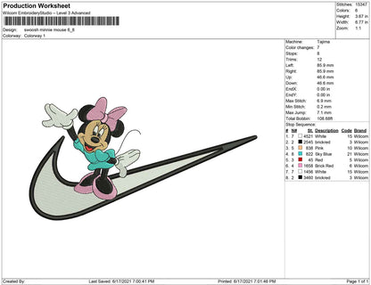 Swoosh Minnie Mouse