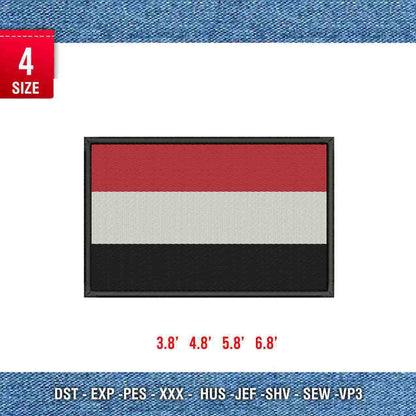Yemen Flag embroidery