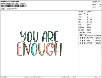 You are enough A